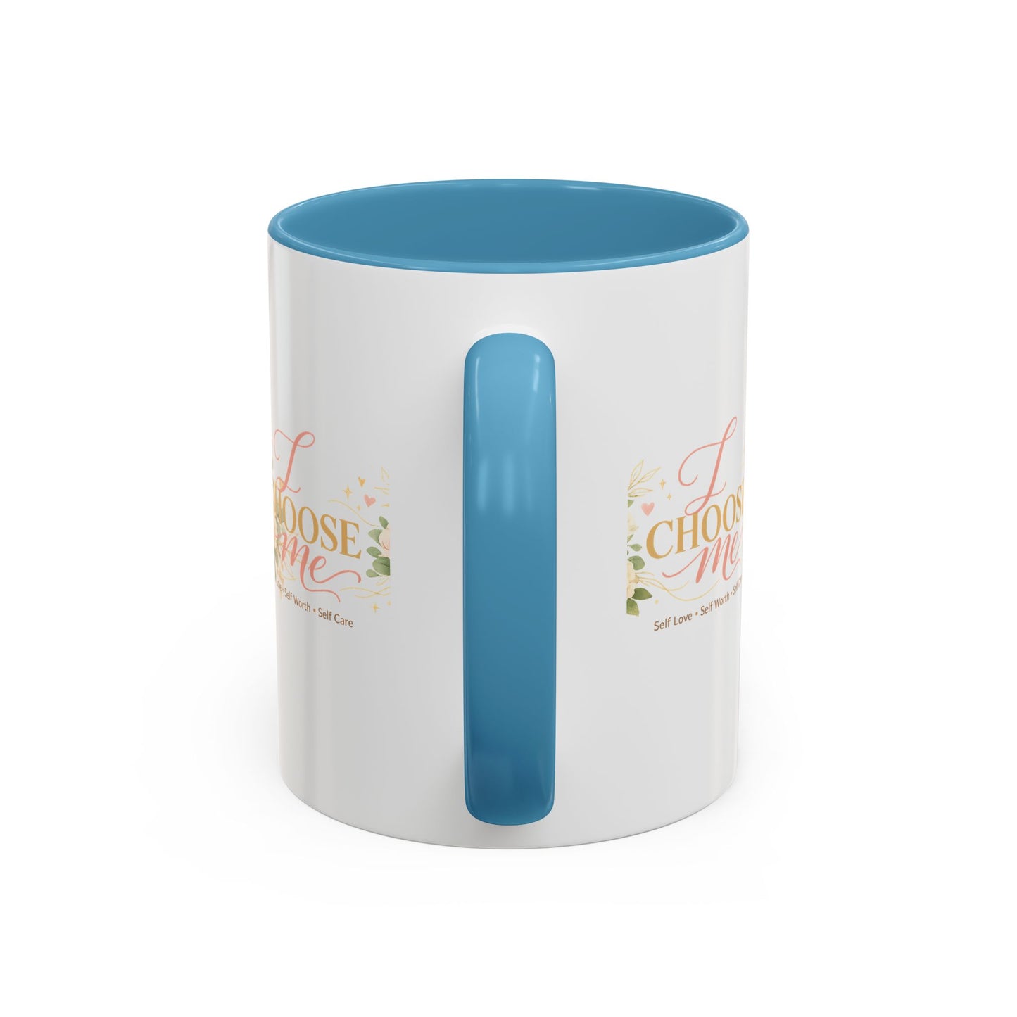 Inspirational 'Love Yourself' Coffee Mug — Floral Self-Care Accent Mug