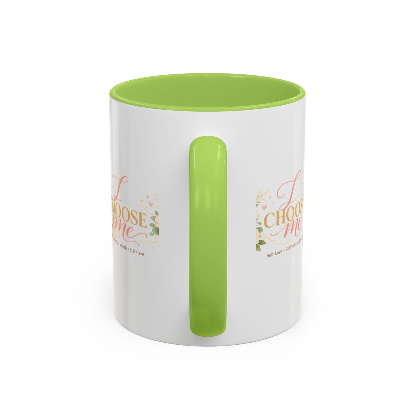 Inspirational 'Love Yourself' Coffee Mug — Floral Self-Care Accent Mug