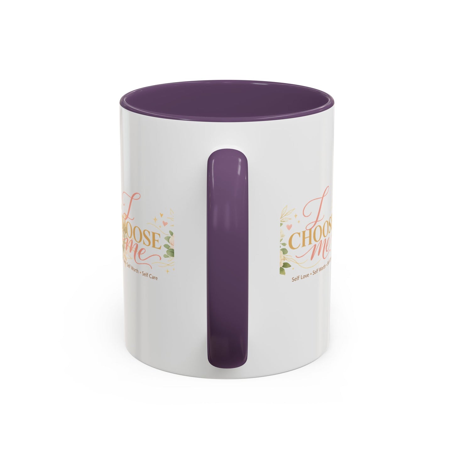 Inspirational 'Love Yourself' Coffee Mug — Floral Self-Care Accent Mug