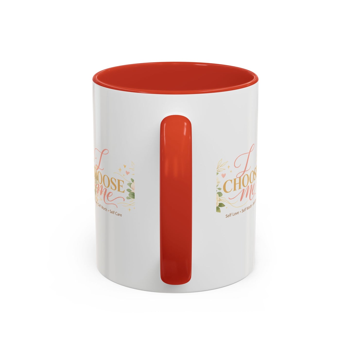Inspirational 'Love Yourself' Coffee Mug — Floral Self-Care Accent Mug