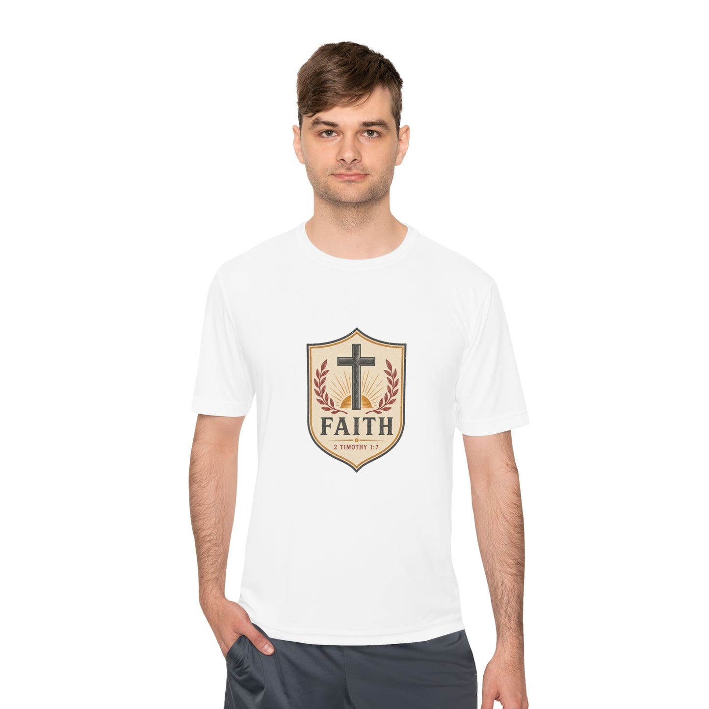 Faith Over Fear T‑Shirt — Christian Cross Shield Graphic Tee