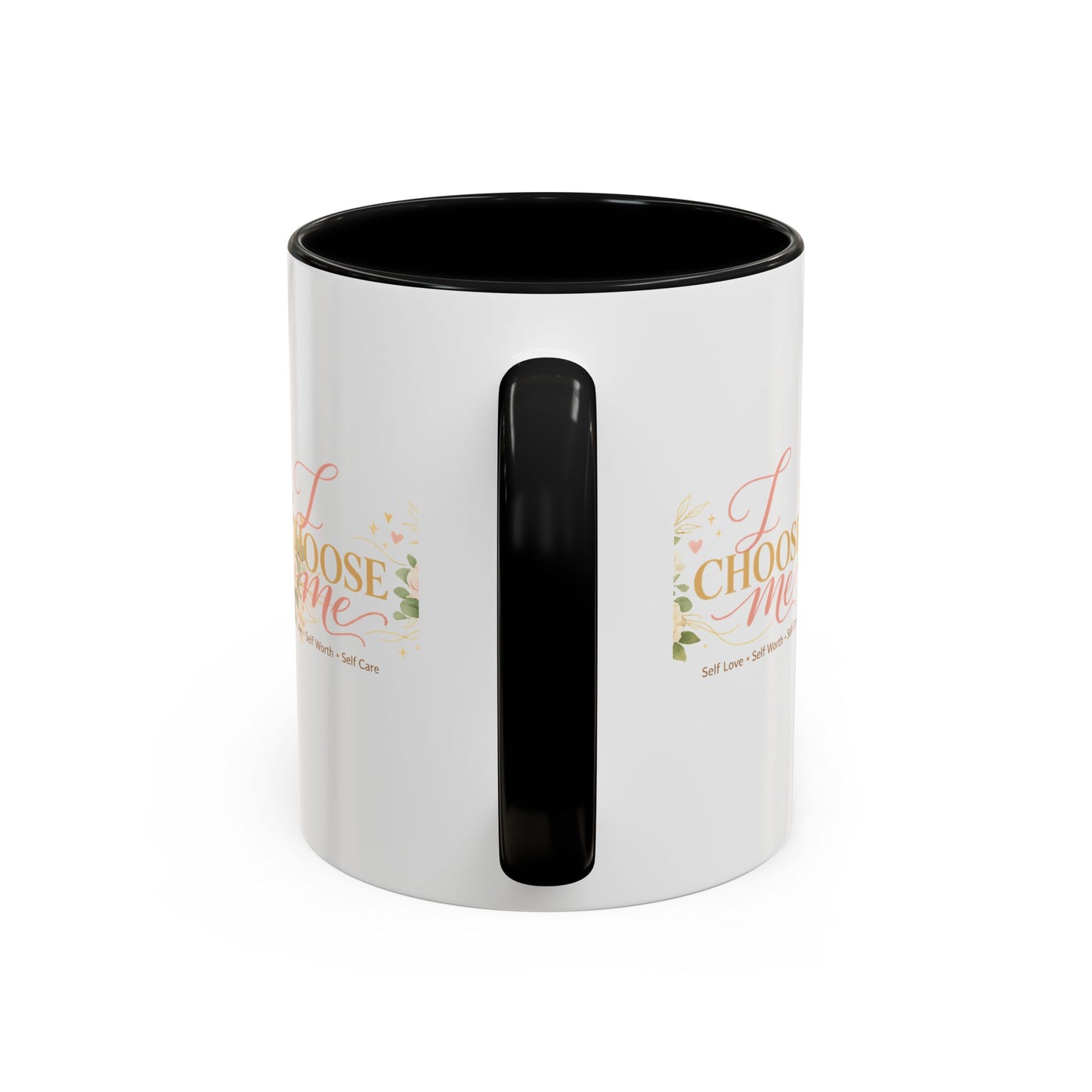 Inspirational 'Love Yourself' Coffee Mug — Floral Self-Care Accent Mug