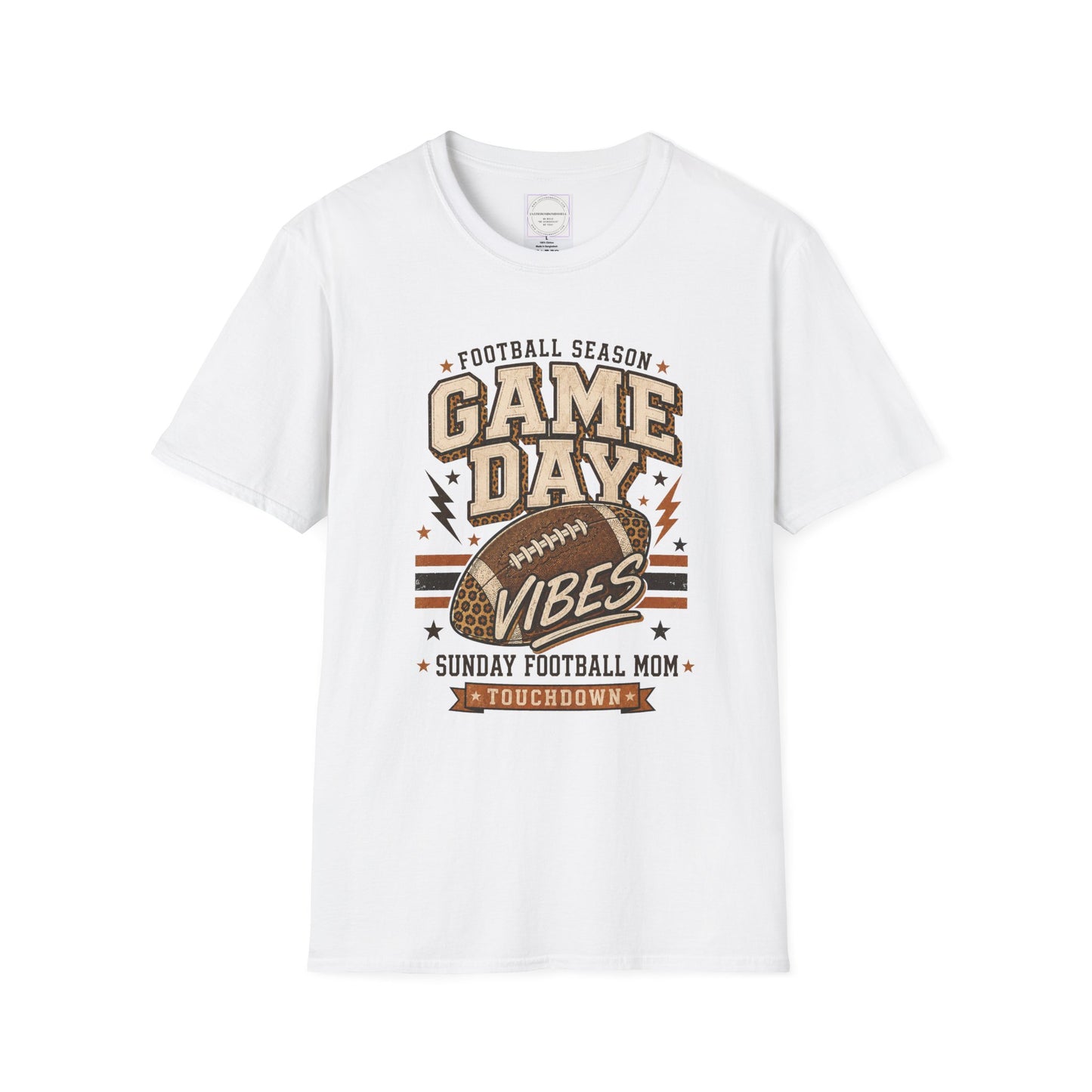 Game Day T-Shirt — 'Football Season Game Day Vibes' Graphic Tee for Fans & Sunday Football Moms