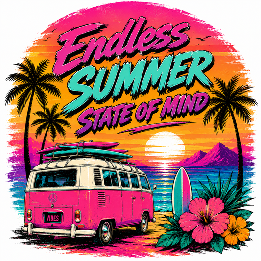 Youth T-Shirt — 'Good Vibes' Retro Surf Van Tee