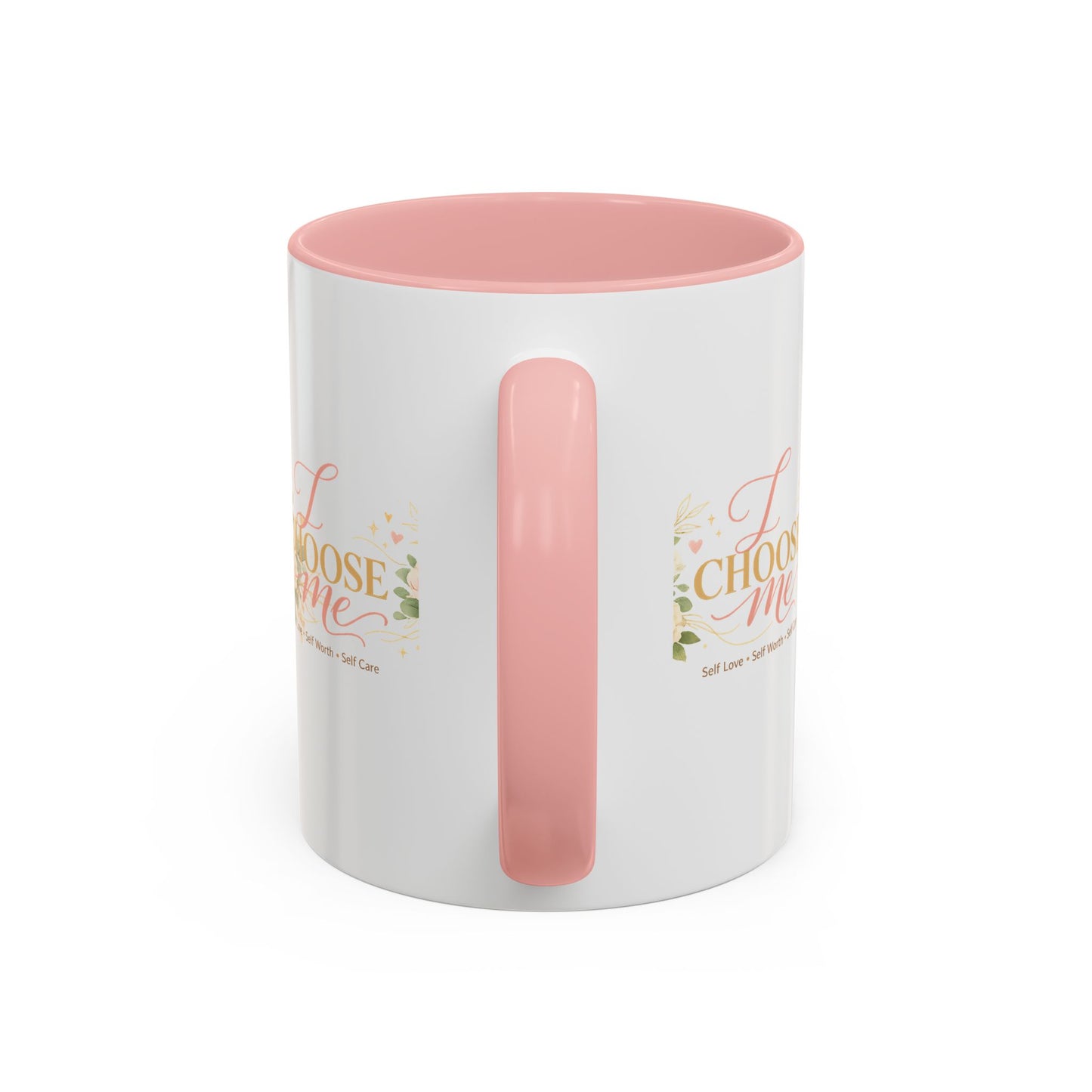 Inspirational 'Love Yourself' Coffee Mug — Floral Self-Care Accent Mug