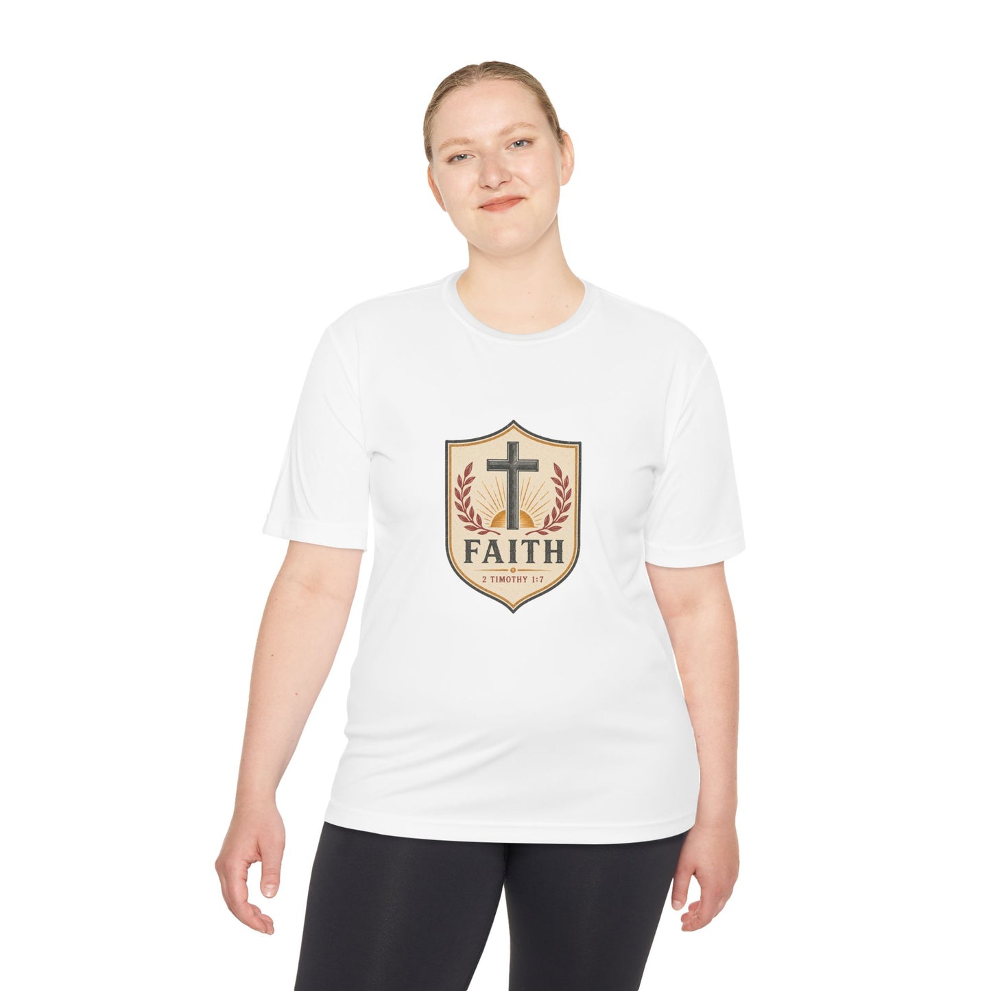 Faith Over Fear T‑Shirt — Christian Cross Shield Graphic Tee
