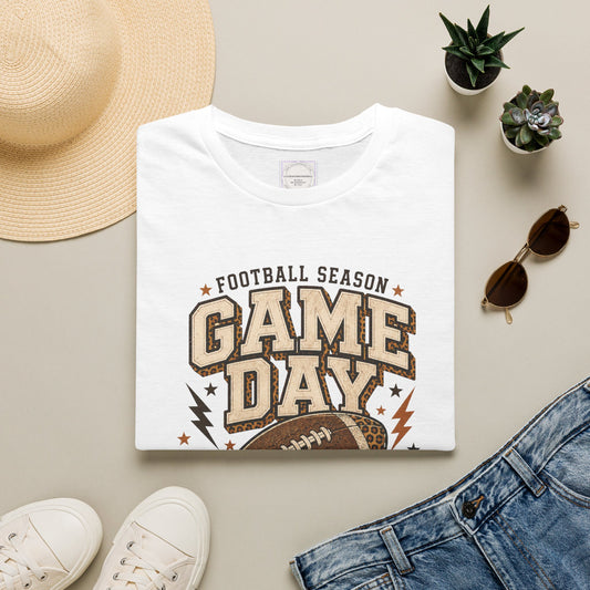 Game Day T-Shirt — 'Football Season Game Day Vibes' Graphic Tee for Fans & Sunday Football Moms